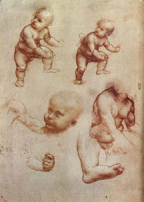 Leonardo Da Vinci Drawing of an Infant.jpg